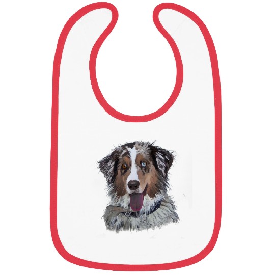 Border Collie Pet Sweet Border Collie Dog Design Bibs
