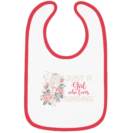 Singer vintages Microphone Flowers Singing Girl Choir Opera 4 Bibs