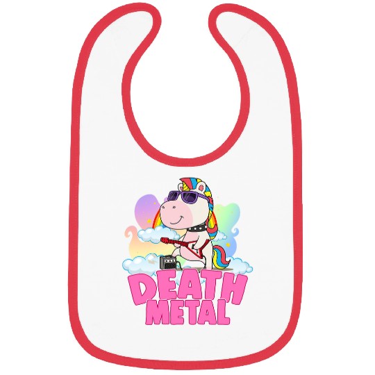 Funny Guitar Unicorns Death Metal Music Lover Guitar Playing Bibs