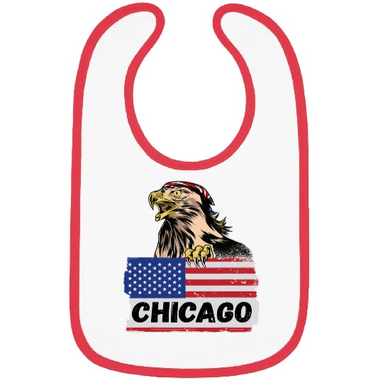 American Eagle claws US Flag Biker und Trucker Chicago Bibs