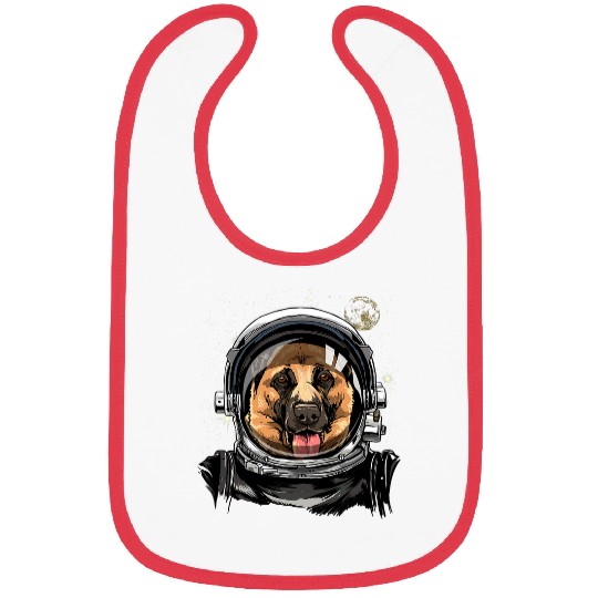 German Shepherd Pet Astronaut Space Exploration Astronomy 34 Bibs