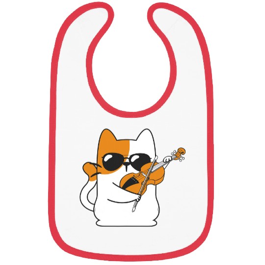 Funny Violin owner kitten musician violin player Bibs