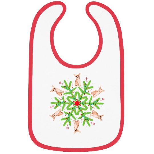 Chihuahua Pet Gift Snowflake Chihuahua Christmas Bibs