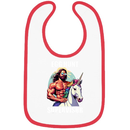 Egg Hunt Supervisor Easter Egg Hunting Party Funny Mom Dad Bibs