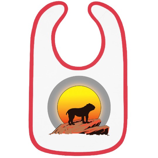 English Bulldog Pet Old English Bulldog Sunrise Bibs