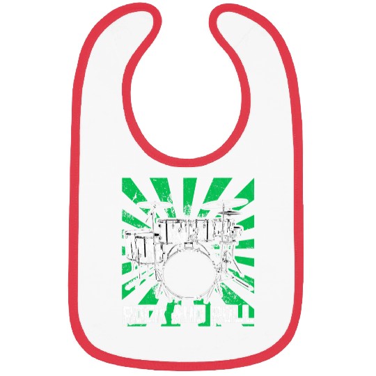 Funny Drummer Rock and Roll Drummer Musician Drum Bibs