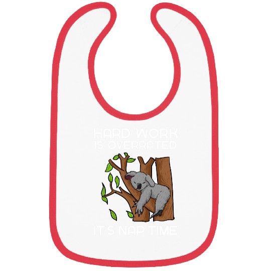Funny Bear Lazy Koala Bear Love Sleeping Napping Nap Time Not Motivated Cute Bears Bibs