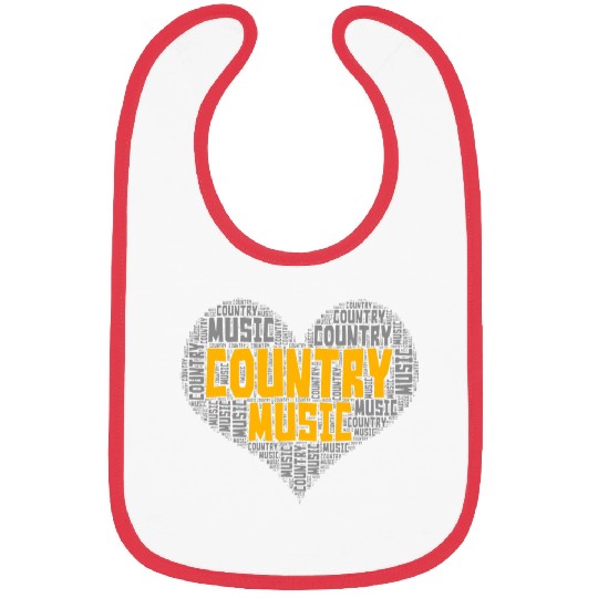 Funny Guitar I Love Country Music Musician Guitarist Banjo Player Bibs