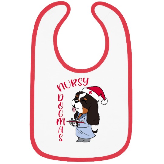 Cavalier Pet Merry Christmas Cavalier Spaniel Dog Groomer Bibs