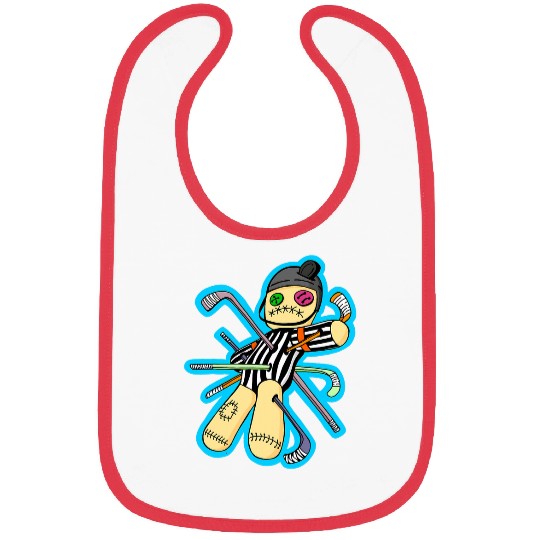 Sport Hockey Referee Cartoon Voodoo Doll Bibs