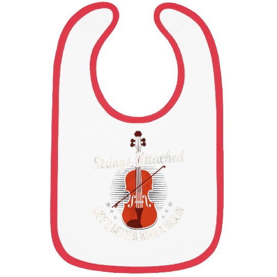 Funny Violin Player Strings Attached Violinist Music Lover 2 Bibs