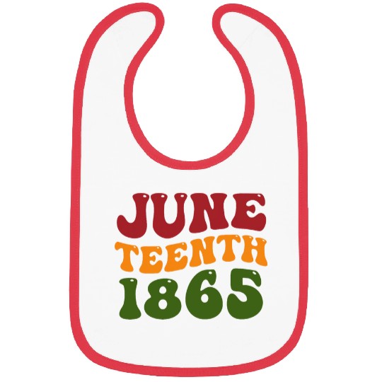 Juneteenth 1865 Black American Freedom History Wavy Groovy Bibs