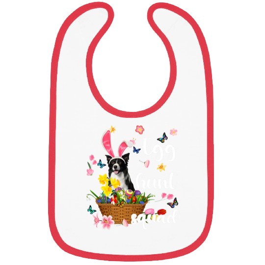 Border Collie Pet Happy Easter Day Easter Colorful Egg Hunt 1 1 Bibs