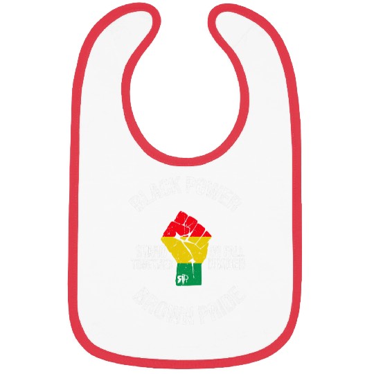 black power brown pride melanin black history month Bibs