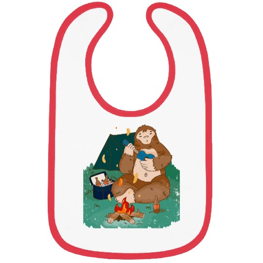 Funny Ukulele camping ukulele hiking lazy Bibs
