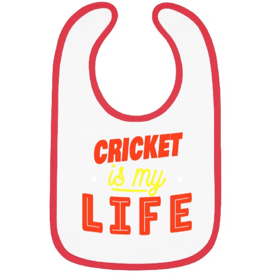 Cricket Fan Is My Life Funny Cricket Player Bibs