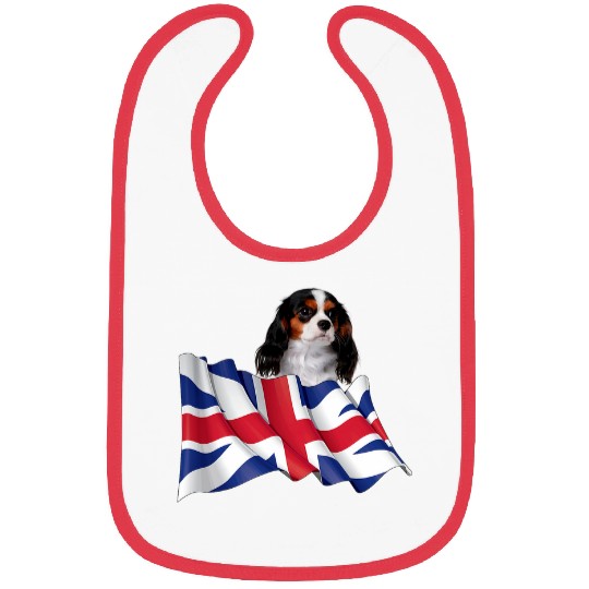 Cavalier Pet Union Jack Flag Dog Cavalier King Charles Spaniel Bibs