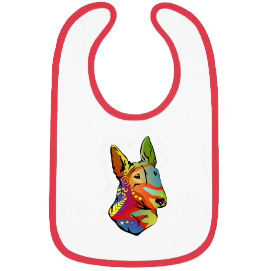 Bull Terrier Pet Artwork Painting Bibs