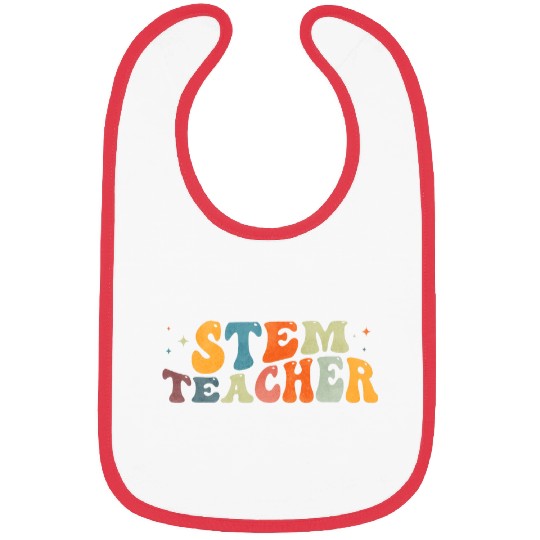Groovy Stem Teacher Science Technology Engineering Math Bibs