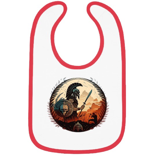 Greek Warrior Gladiator Sparta Gladiator Helmet Spartan Bibs
