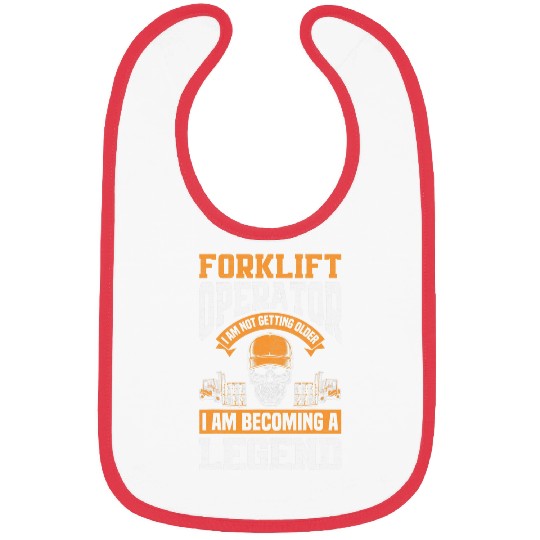 Forklift Operator Becoming Legend Funny Forklift Driver Bibs