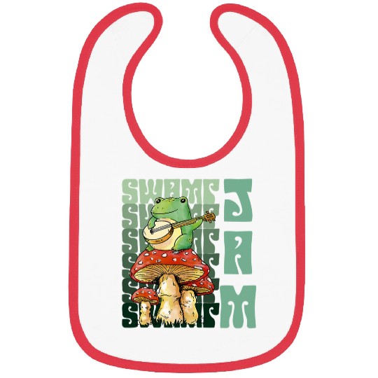 Funny Banjo Frog Swamp Jam Frog Toad Bibs