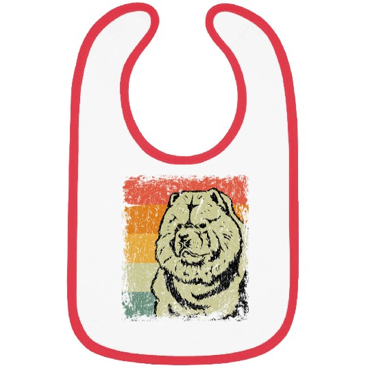 Chow Chow Pet Retro Chow Chow Dog Gift Vintage Bibs