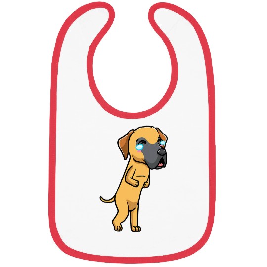 Great Dane Pet Dog German Mastiff Laughing Emoticon Bibs