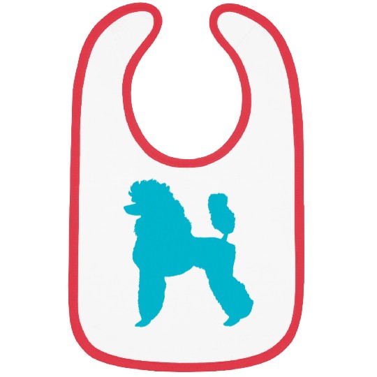 Poodle Pet TURQUOISE TEAL SILHOUETTE Bibs