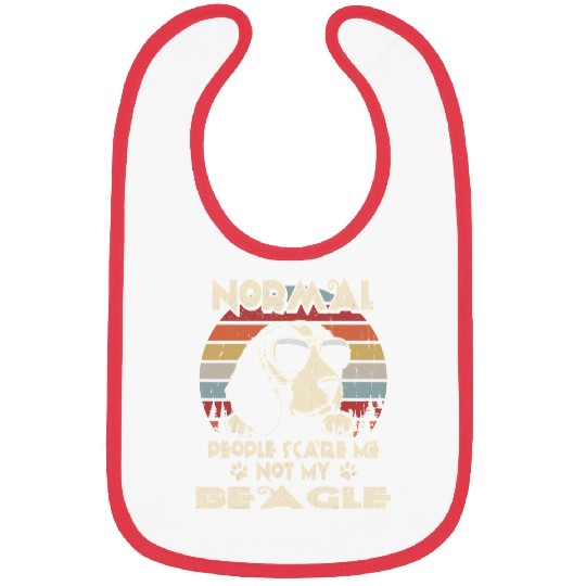 Beagle Pet Normal People Scare Me not My Beagle 28 Bibs
