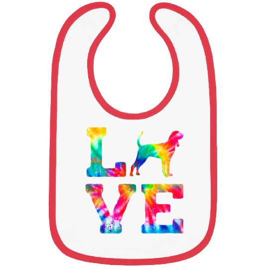 Coonhound Pet Love Redbone Coonhound Tie Dye Dog Mom Dad Bibs