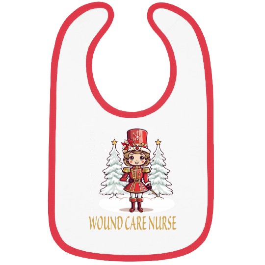 Wound Care nurses Christmas Classic Female Nutcracker Bibs
