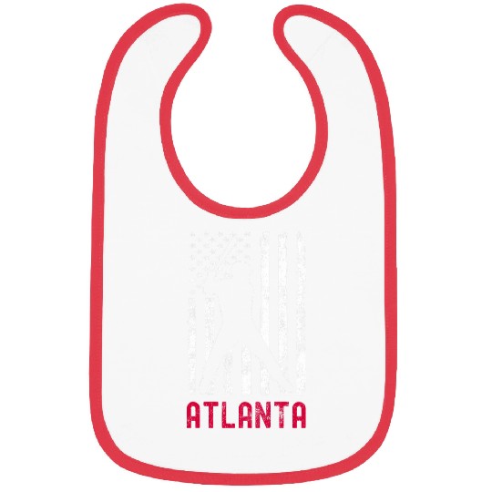 Sport Baseball Atlanta American Flag Baseball Weathered Bibs