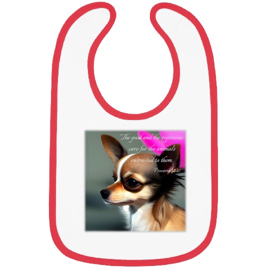 Chihuahua Pet Proverbs 1210 Bible Verse with Illustrated Bibs