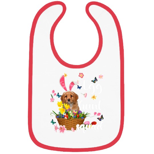 Cavapoo Pet Happy Easter Day Easter Colorful Egg Hunt Bibs