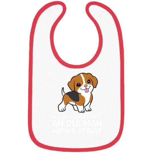 Beagle Pet Never Underestimate An Old Man With A Beagle 93 Bibs