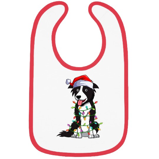 Border Collie Pet Lover xmass Santa Border Collie Christmas Bibs