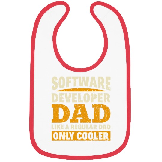 Software Developer Dad Computer Programmer Coding 4 Bibs