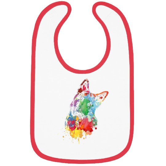 German Shepherd Pet Splash Painting Art Bibs