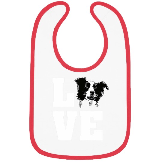 Border Collie Pet Love Is A Border Collie Dog Lovers Bibs
