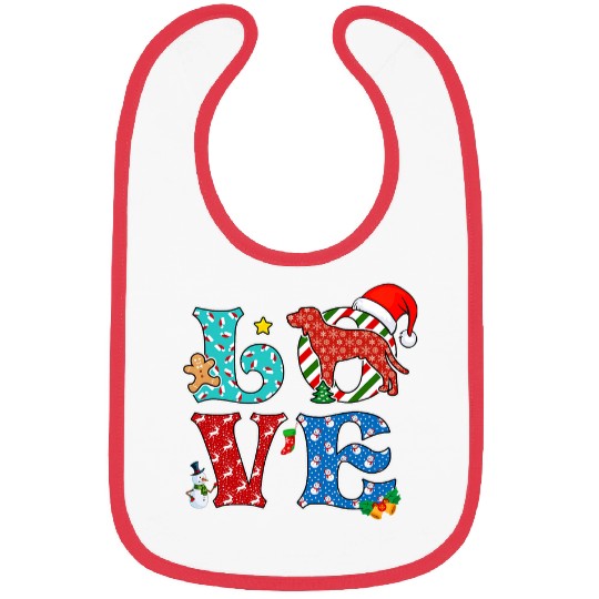 Coonhound Pet I Love Dog American English Coonhound Christmas Bibs