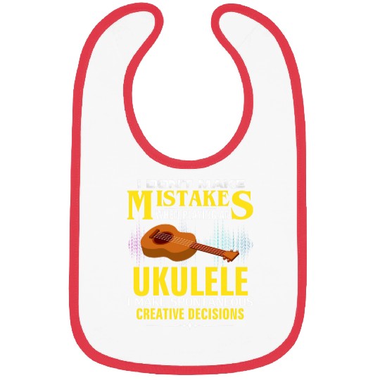 Funny Ukulele I Dont Make Mistakes Ukulele Funny Music Orchestra Gift Bibs
