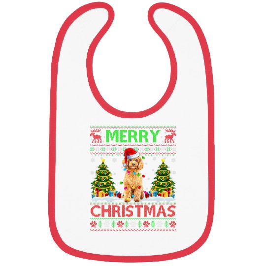 Poodle Pet Ugly Sweater Christmas Puppy Bibs