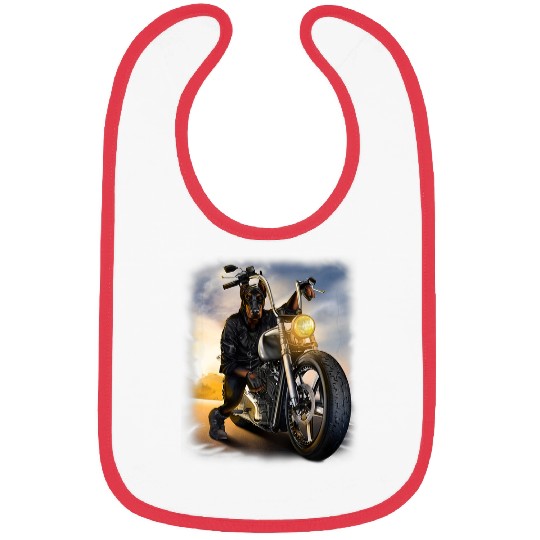 Doberman Pet Riding Chopper Motorcycle Bibs