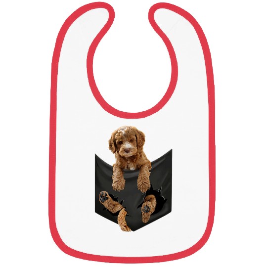 Labradoodle Pet Dog In Pocket Bibs