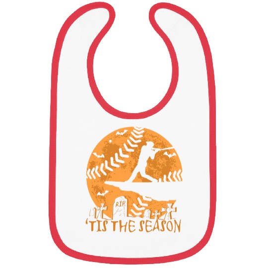 Sport Baseball Halloween RIP Player Fan Hitting Coach Bibs