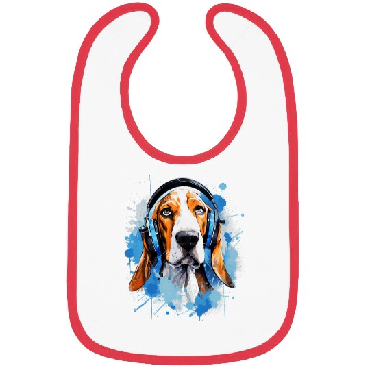 Coonhound Pet Rave EDM Treeing Walker Coonhound Dog Headphone Bibs
