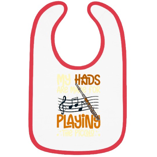 Funny Flute Piccolo Instrument Music Flute Player Beginner Lesson Bibs