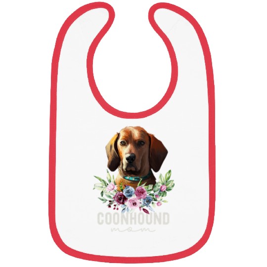 Coonhound Pet Redbone Coonhound Gifts Dog Mom Bibs
