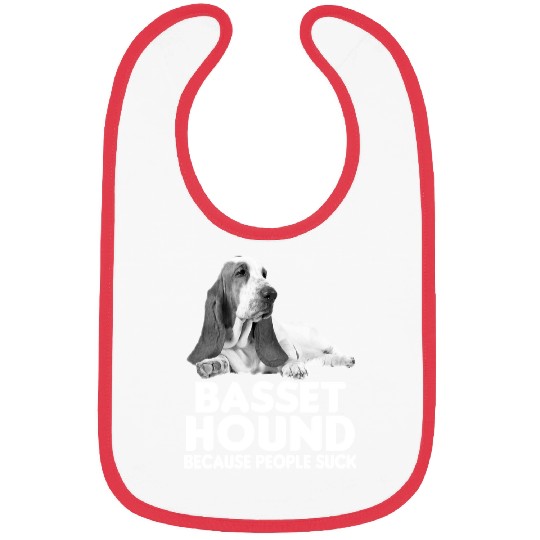 Basset Hound Pet Because People Suck 695 Bibs